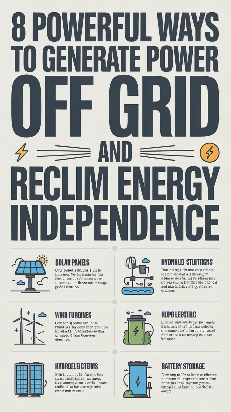 8 Powerful Ways to Generate Power Off Grid and Reclaim Energy Independence