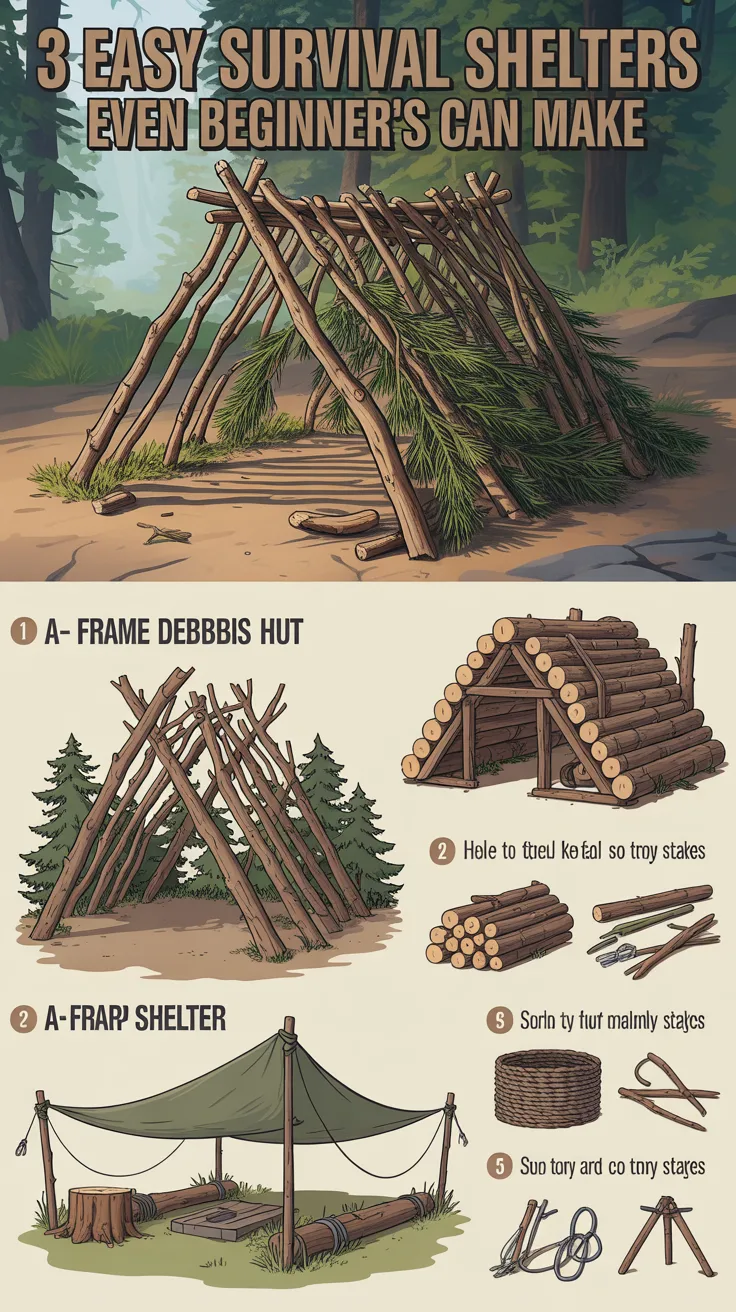3 Easy Survival Shelters Even Beginner's Can Make