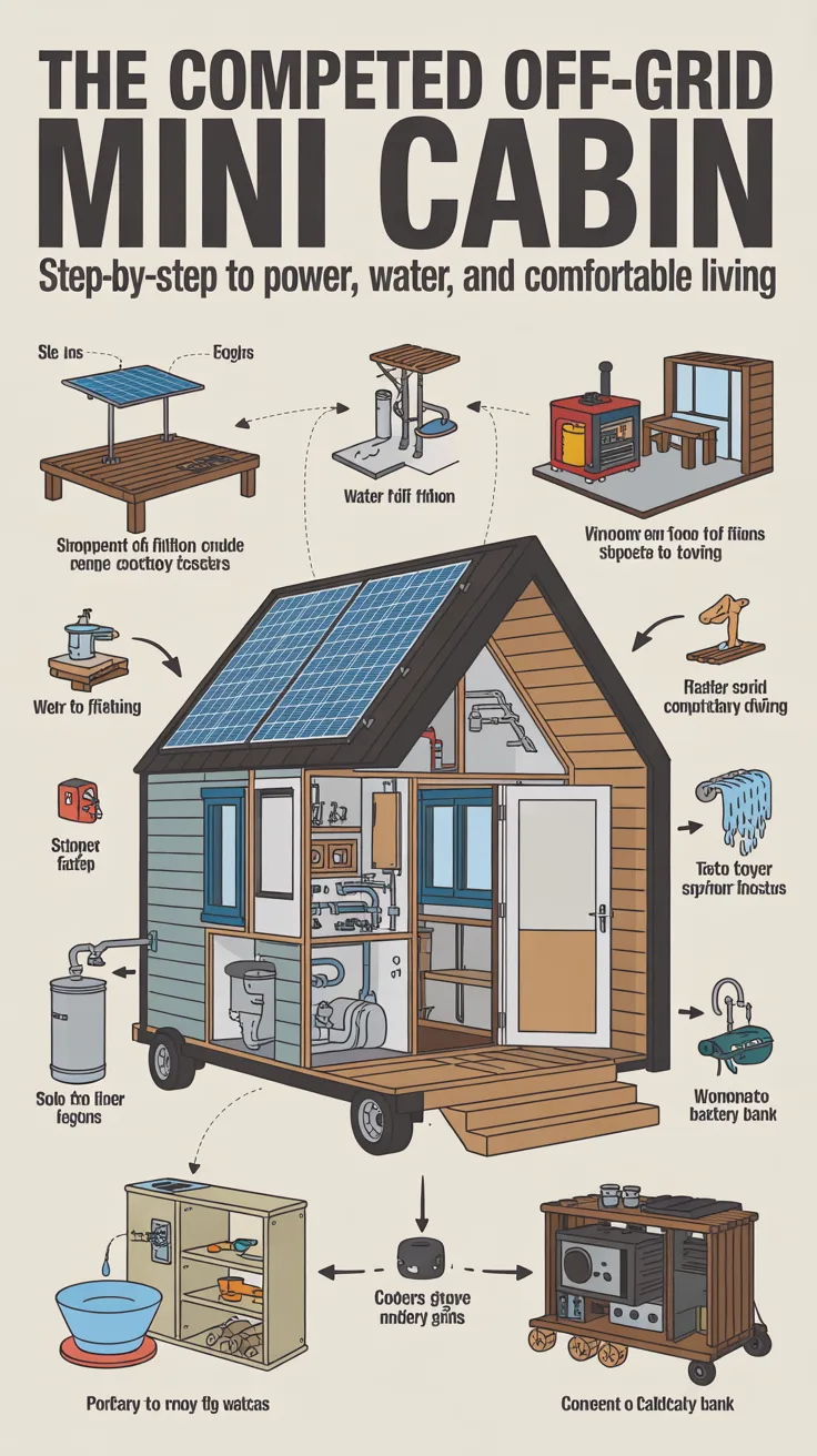 The Completed Off-Grid Mini Cabin