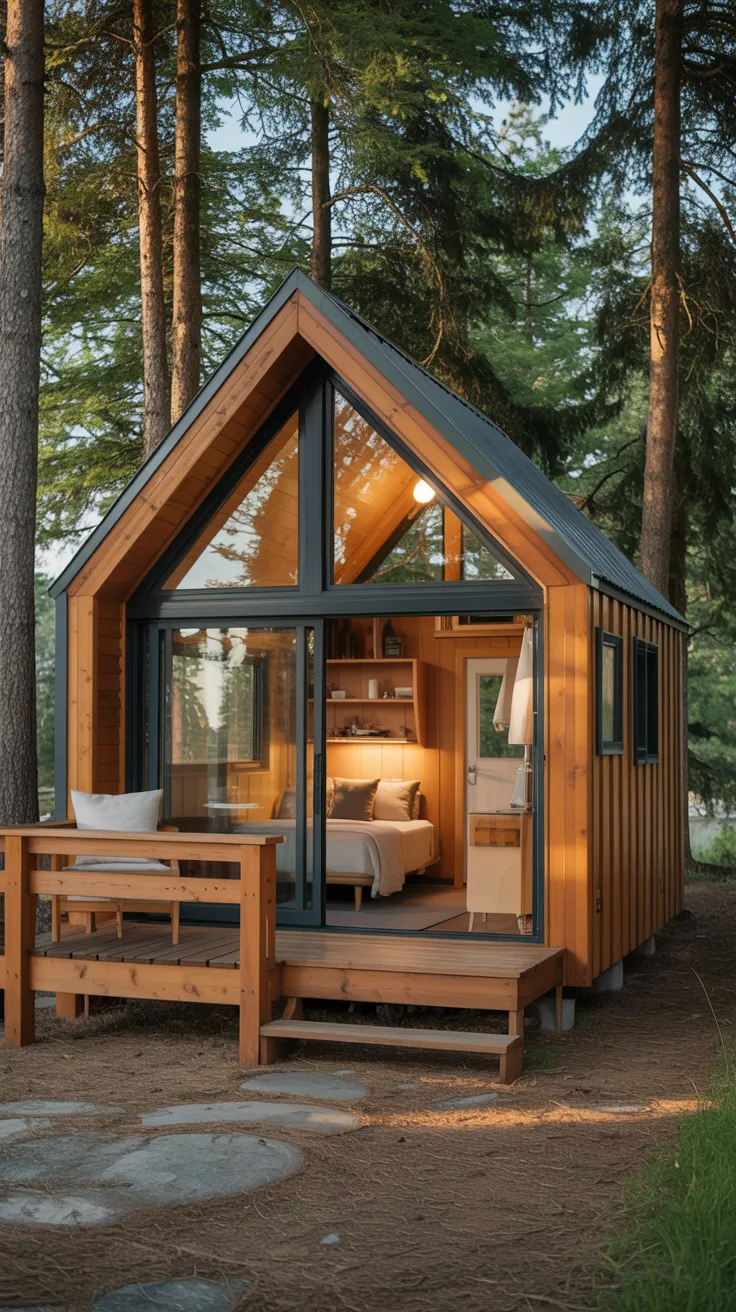 The Perfect Small Cabin House - Living Large In 600 Square Feet!